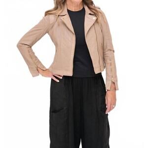 NEW MAURITIUS sinta leather jacket in sand